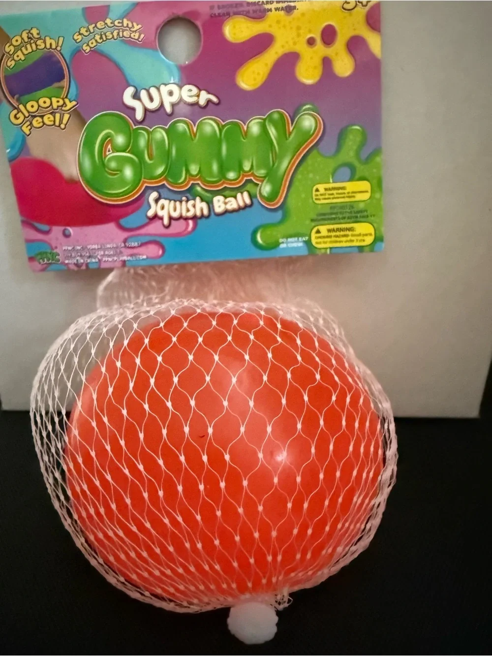 Bright Red Squishy Play Ball for Kids - Learning Toy